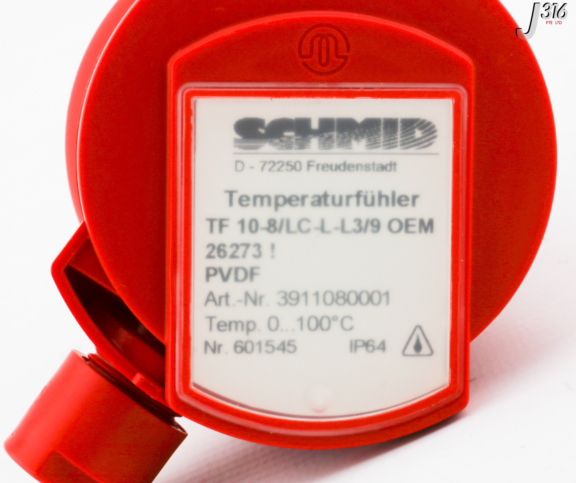 31568 SCHMID TEMPERATURE SENSOR, 0-100 C, 3911080001 TF 10-8/LC-L